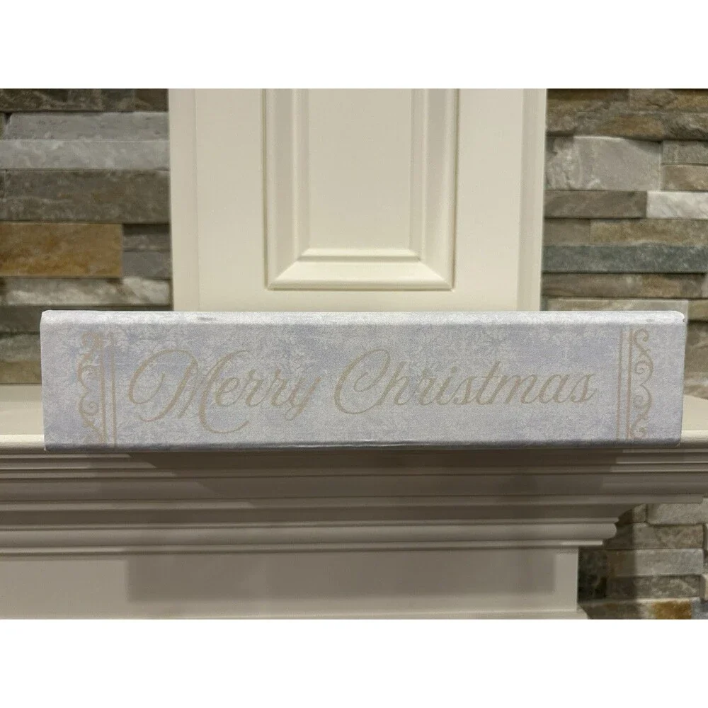 Ashland Christmas Frosted Fairytale Nutcracker Book Box Tabletop Decor 11.5x7”